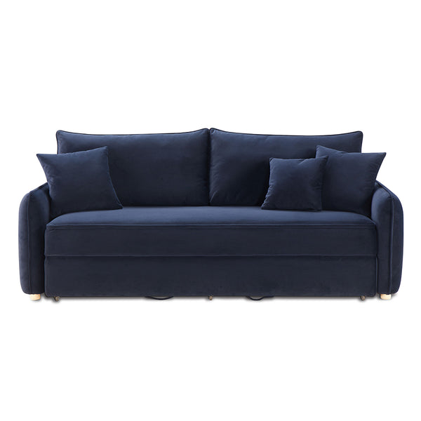 ACME Irina Blue Velvet Sofa with Sleeper & 3 Pillows Model LV03890