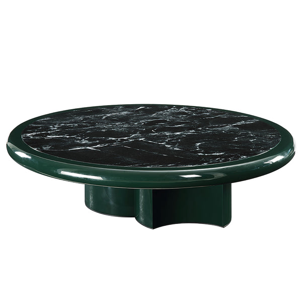 ACME Ronald Marble Pattern Top Dark Green & Brown High Gloss Coffee Table Model LV03895
