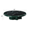 ACME Ronald Marble Pattern Top Dark Green & Brown High Gloss Coffee Table Model LV03895