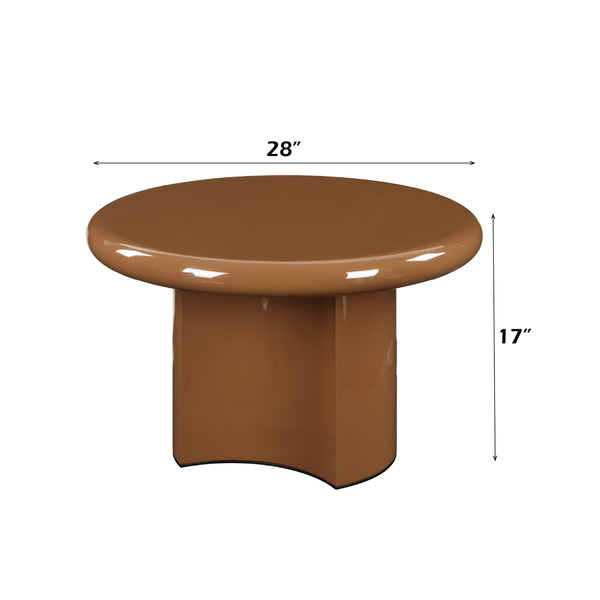 ACME Ronald Marble Pattern Top Dark Green & Brown High Gloss End Table Model LV03896