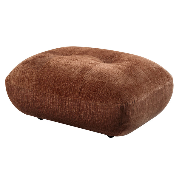 ACME Carrick Rust Brown Chenille Ottoman Model LV03921
