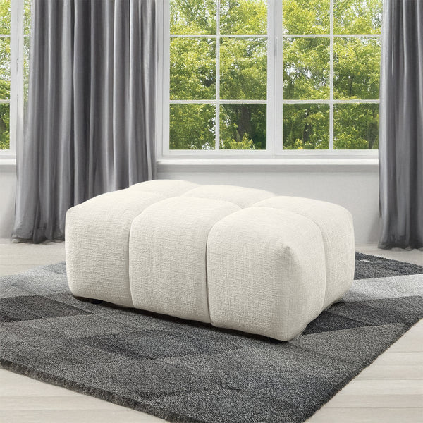 ACME Loanna Beige Linen Ottoman Model LV04044