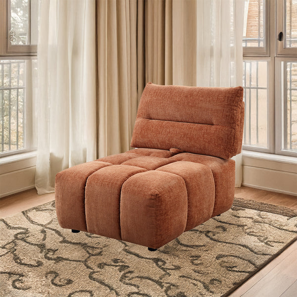 ACME Loanna Coral Red Linen Modular Armless Chair Model LV04050