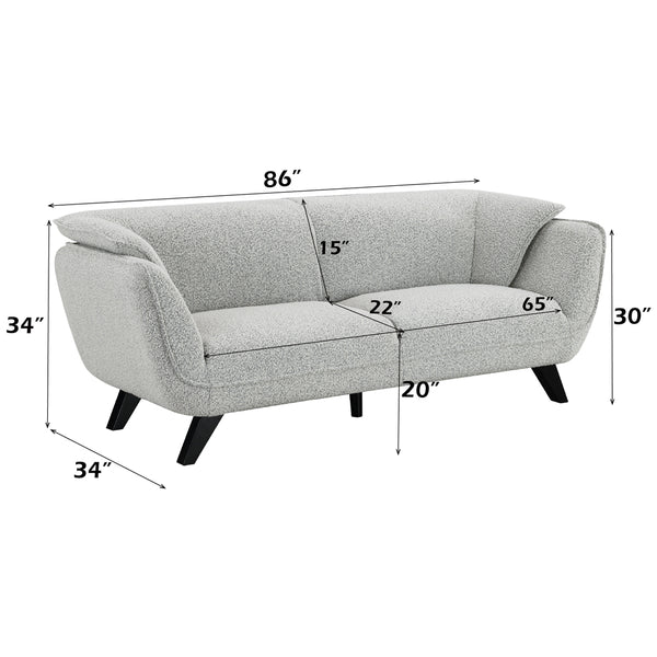 ACME Nayeli Light Gray Boucle Sofa Model LV04200