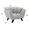 ACME Nayeli Light Gray Boucle Chair Model LV04202