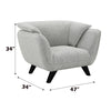 ACME Nayeli Light Gray Boucle Chair Model LV04202