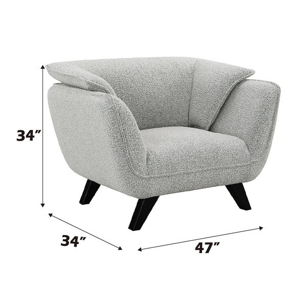 ACME Nayeli Light Gray Boucle Chair Model LV04202