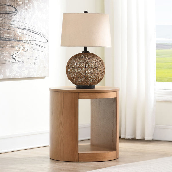 ACME Zoey Oak End Table Model LV04216