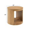 ACME Zoey Oak End Table Model LV04216