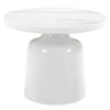 ACME Zaid Engineering Marble & White High Gloss End Table Model LV04226