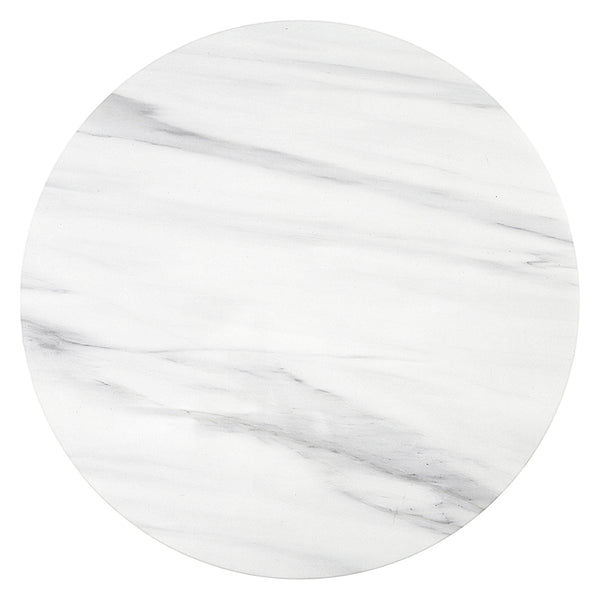 ACME Zaid Engineering Marble & White High Gloss End Table Model LV04226