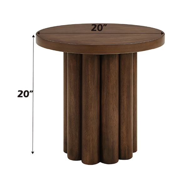 ACME Sanat Brown End Table Model LV04236