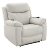 ACME Chriki Beige Polished Microfiber Power Recliner with Lift & Heating & Massage Model LV04271