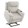 ACME Chriki Beige Polished Microfiber Power Recliner with Lift & Heating & Massage Model LV04271