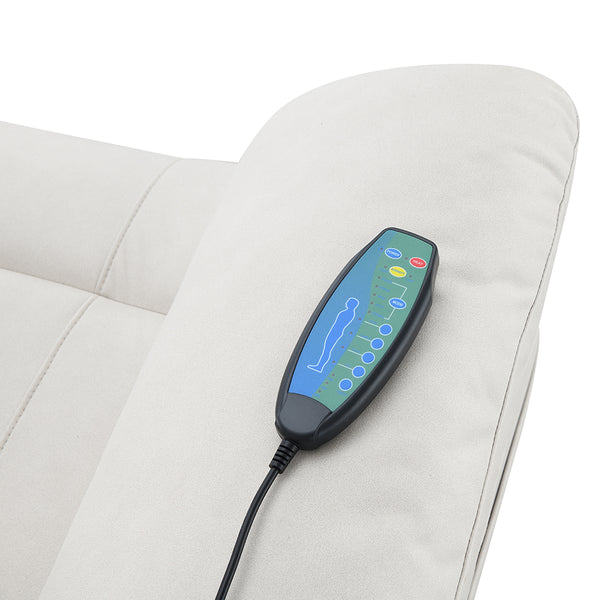 ACME Chriki Beige Polished Microfiber Power Recliner with Lift & Heating & Massage Model LV04271