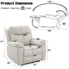 ACME Chriki Beige Polished Microfiber Power Recliner with Lift & Heating & Massage Model LV04271