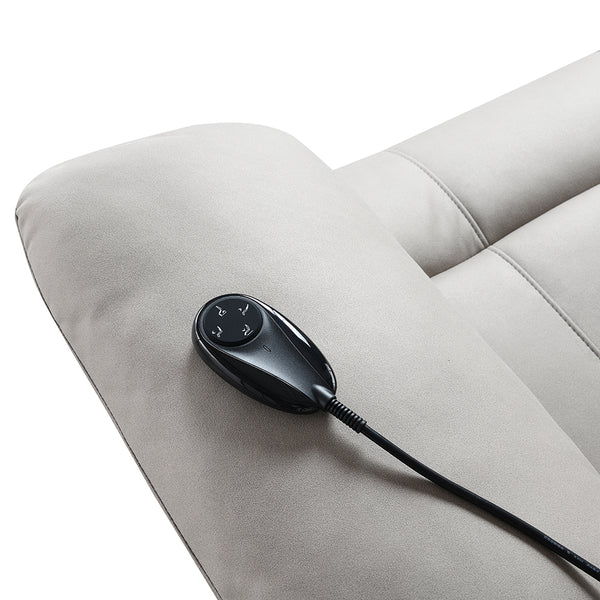 ACME Chriki Light Gray Polished Microfiber Power Recliner with Lift & Heating & Massage Model LV04272