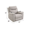 ACME Chriki Light Gray Polished Microfiber Power Recliner with Lift & Heating & Massage Model LV04272