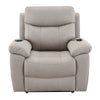 ACME Chriki Light Gray Polished Microfiber Power Recliner with Lift & Heating & Massage Model LV04272