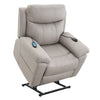 ACME Chriki Light Gray Polished Microfiber Power Recliner with Lift & Heating & Massage Model LV04272