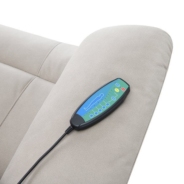 ACME Chriki Light Gray Polished Microfiber Power Recliner with Lift & Heating & Massage Model LV04272