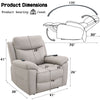 ACME Chriki Light Gray Polished Microfiber Power Recliner with Lift & Heating & Massage Model LV04272