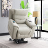 ACME Marsha Light Gray Silicone Synthetic Leather Power Recliner with Lift & Massage Model LV04273