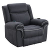 ACME Domana Dark Blue Polished Microfiber Power Recliner with Lift & Heating & Massage Model LV04274