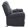 ACME Domana Dark Blue Polished Microfiber Power Recliner with Lift & Heating & Massage Model LV04274