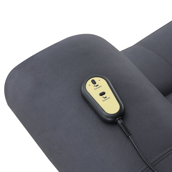 ACME Domana Dark Blue Polished Microfiber Power Recliner with Lift & Heating & Massage Model LV04274