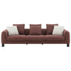 ACME Mardi Maroon Tweed Sofa with 6 Pillows Model LV04290