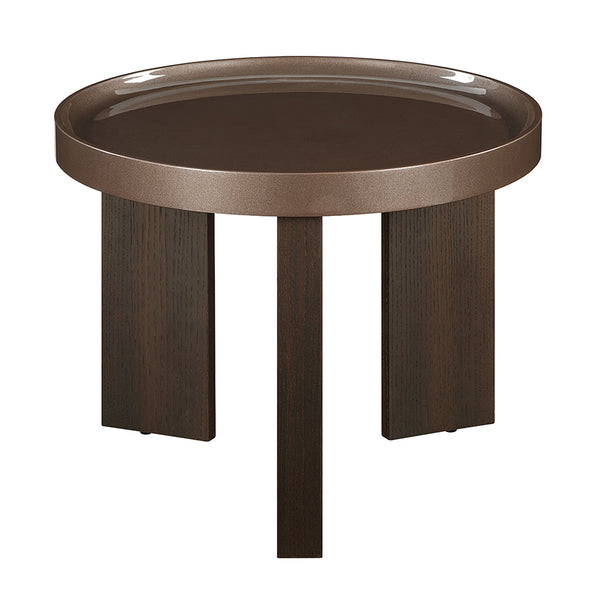 ACME Lakita Blackish Green/ Dark Blond High Gloss & Smoked Oak End Table Model LV04406