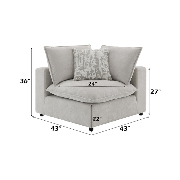 ACME Marisa Beige Boucle Modular Wedge with Pillow Model LV04412