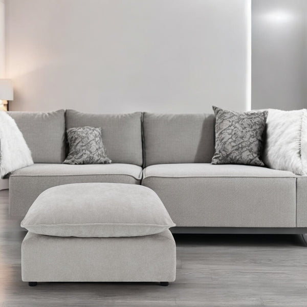 ACME Marisa Beige Boucle Modular Ottoman Model LV04414