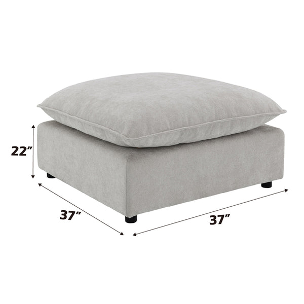 ACME Marisa Beige Boucle Modular Ottoman Model LV04414