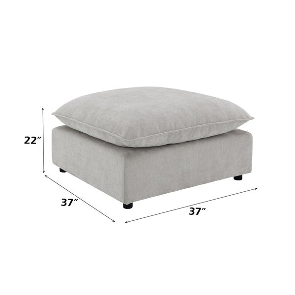 ACME Marisa Beige Boucle Modular Ottoman Model LV04414