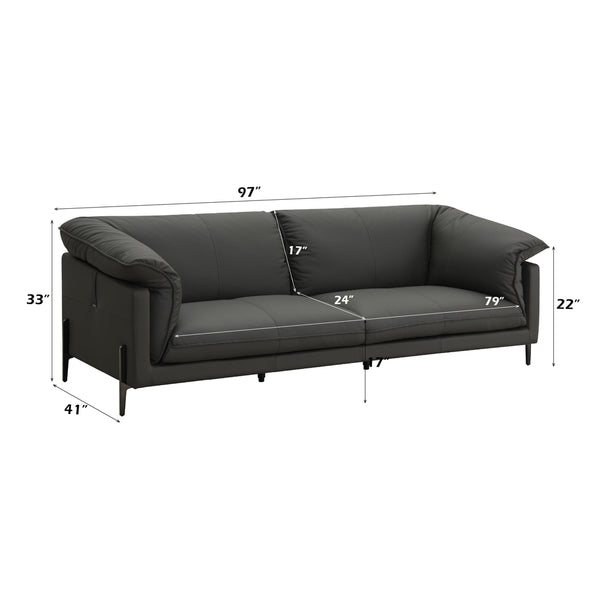 ACME Tadi Black Top Grain Leather Sofa Model LV04510