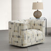 ACME Darya Beige Pattern Fabric Chair with Swivel Model LV04532