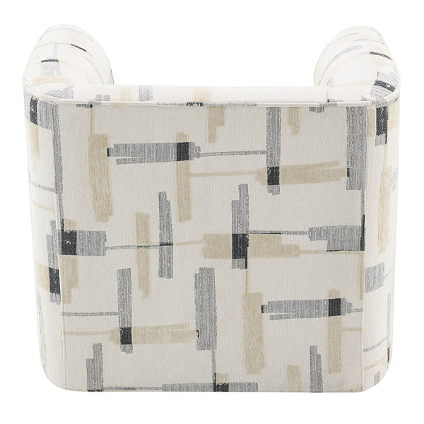 ACME Darya Beige Pattern Fabric Chair with Swivel Model LV04532