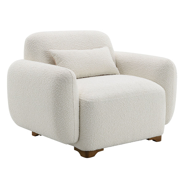 ACME Darius Beige Boucle Chair with Pillow Model LV04542