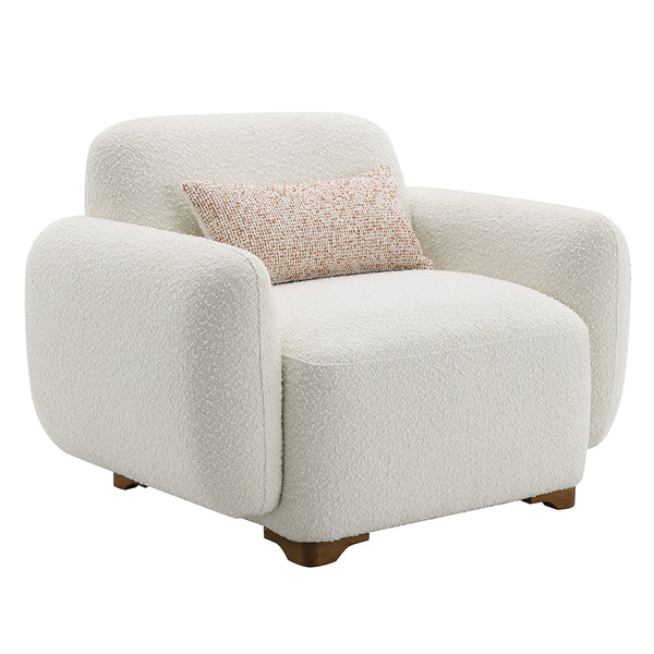 ACME Darius Beige Boucle Chair with Pillow Model LV04542