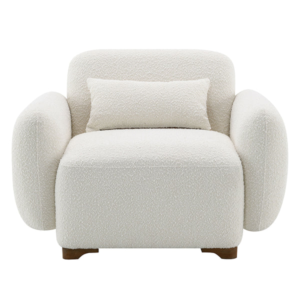 ACME Darius Beige Boucle Chair with Pillow Model LV04542