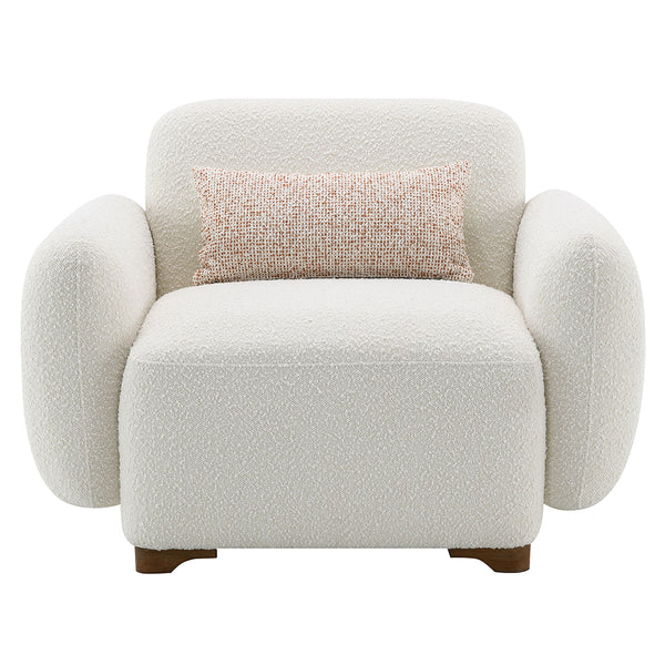 ACME Darius Beige Boucle Chair with Pillow Model LV04542