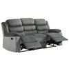 ACME Lesley Gray Corduroy & Velvet Motion Sofa Model LV04620