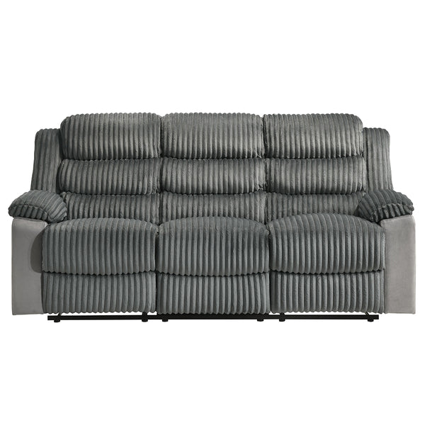 ACME Lesley Gray Corduroy & Velvet Motion Sofa Model LV04620