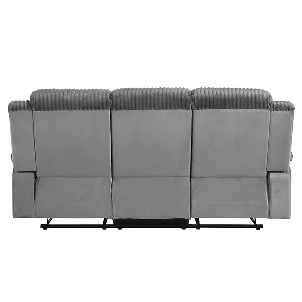 ACME Lesley Gray Corduroy & Velvet Motion Sofa Model LV04620