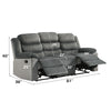 ACME Lesley Gray Corduroy & Velvet Motion Sofa Model LV04620