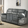 ACME Lesley Gray Corduroy & Velvet Motion Sofa Model LV04620