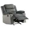 ACME Lesley Gray Corduroy & Velvet Motion Glider Recliner Model LV04622