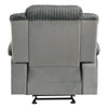 ACME Lesley Gray Corduroy & Velvet Motion Glider Recliner Model LV04622